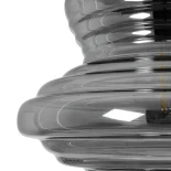 GLOBOSTAR® CORTE 206-0028 Μοντέρνο Κρεμαστό Φωτιστικό Οροφής με Ντουί 1 x E27 AC 220-240V IP20 - Μαύρο Φιμέ - Μ25 x Π25 x Υ30cm