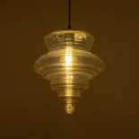 GLOBOSTAR® CORTE 206-0029 Μοντέρνο Κρεμαστό Φωτιστικό Οροφής με Ντουί 1 x E27 AC 220-240V IP20 - Mελί - Μ25 x Π25 x Υ30cm