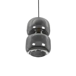 GLOBOSTAR® PIAGE 206-0036 Μοντέρνο Κρεμαστό Φωτιστικό Οροφής με Ντουί 1 x E27 AC 220-240V IP20 - Μαύρο Φιμέ - Μ18 x Π18 x Υ31cm