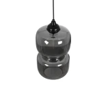 GLOBOSTAR® PIAGE 206-0036 Μοντέρνο Κρεμαστό Φωτιστικό Οροφής με Ντουί 1 x E27 AC 220-240V IP20 - Μαύρο Φιμέ - Μ18 x Π18 x Υ31cm