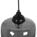 GLOBOSTAR® PIAGE 206-0036 Μοντέρνο Κρεμαστό Φωτιστικό Οροφής με Ντουί 1 x E27 AC 220-240V IP20 - Μαύρο Φιμέ - Μ18 x Π18 x Υ31cm