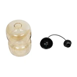 GLOBOSTAR® PIAGE 206-0037 Μοντέρνο Κρεμαστό Φωτιστικό Οροφής με Ντουί 1 x E27 AC 220-240V IP20 - Mελί - Μ17 x Π17 x Υ25cm