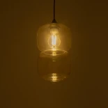 GLOBOSTAR® PIAGE 206-0037 Μοντέρνο Κρεμαστό Φωτιστικό Οροφής με Ντουί 1 x E27 AC 220-240V IP20 - Mελί - Μ17 x Π17 x Υ25cm