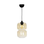 GLOBOSTAR® PIAGE 206-0037 Μοντέρνο Κρεμαστό Φωτιστικό Οροφής με Ντουί 1 x E27 AC 220-240V IP20 - Mελί - Μ17 x Π17 x Υ25cm