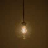 GLOBOSTAR® MPRALA 206-0038 Μοντέρνο Κρεμαστό Φωτιστικό Οροφής με Ντουί 1 x E27 AC 220-240V IP20 - Διάφανο - Μ20 x Π20 x Υ18cm