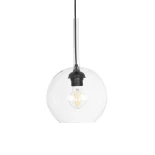 GLOBOSTAR® MPRALA 206-0038 Μοντέρνο Κρεμαστό Φωτιστικό Οροφής με Ντουί 1 x E27 AC 220-240V IP20 - Διάφανο - Μ20 x Π20 x Υ18cm