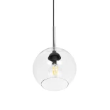 GLOBOSTAR® MPRALA 206-0038 Μοντέρνο Κρεμαστό Φωτιστικό Οροφής με Ντουί 1 x E27 AC 220-240V IP20 - Διάφανο - Μ20 x Π20 x Υ18cm