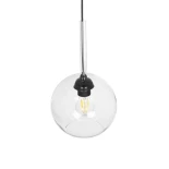 GLOBOSTAR® MPRALA 206-0038 Μοντέρνο Κρεμαστό Φωτιστικό Οροφής με Ντουί 1 x E27 AC 220-240V IP20 - Διάφανο - Μ20 x Π20 x Υ18cm