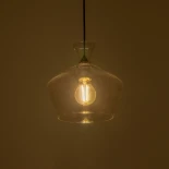 GLOBOSTAR® BOHEMIA 206-0039 Μοντέρνο Κρεμαστό Φωτιστικό Οροφής με Ντουί 1 x E27 AC 220-240V IP20 - Διάφανο - Μ22 x Π22 x Υ22cm