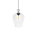 GLOBOSTAR® BOHEMIA 206-0040 Μοντέρνο Κρεμαστό Φωτιστικό Οροφής με Ντουί 1 x E27 AC 220-240V IP20 - Διάφανο - Μ20 x Π20 x Υ32cm