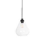 GLOBOSTAR® BALU 206-0043 Μοντέρνο Κρεμαστό Φωτιστικό Οροφής με Ντουί 1 x E27 AC 220-240V IP20 - Διάφανο - Μ20 x Π20 x Υ42cm