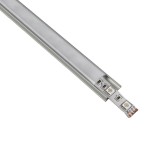 GLOBOSTAR® ALP-LINEAR CURBARIO 70802-1M Επιφανειακό Εύκαμπτο Προφίλ Αλουμινίου με Λευκό Γαλακτερό Πατητό Κάλυμμα για Ταινίες LED IP20 - Ασημί & Λευκό - Μ100 x Π1.8 x Υ0.5cm