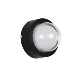 kelvo® NEXA KLV-101-0247 Φωτιστικό Τοίχου / Απλίκα LED 6W 480lm 180° AC 220-240V Αδιάβροχο IP65 Ultra Θερμό Λευκό 1800K - Sanan SMD Chip & TÜV SÜD Driver - Μαύρο Ματ - Μ11 x Π8.5 x Υ11cm - 5 Χρόνια Εγγύηση