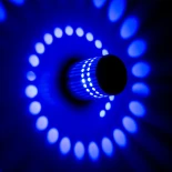 GLOBOSTAR® STAINS 60596 Μοντέρνο Φωτιστικό Τοίχου - Απλίκα LED 5W 300lm 180° AC 220-240V Αδιάβροχο IP44 Μπλε - Bridgelux SMD Chip & TÜV SÜD Driver - Νίκελ Βούρτσας - Μ5.5 x Π5.5 x Υ7cm - 5 Χρόνια Εγγύηση