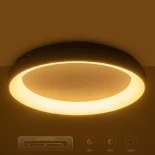 GLOBOSTAR® SALEM 61238 Μοντέρνο Φωτιστικό Οροφής LED 105W 12075lm 120° AC 220-240V IP20 Ρυθμιζόμενο Λευκό CCT με Χειριστήριο από 2700K έως 6000K Dimmable - Lumileds SMD Chip - Γκρι - Μ60 x Π60 x Υ8.5cm - 3 Χρόνια Εγγύηση