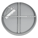 GLOBOSTAR® SALEM 61238 Μοντέρνο Φωτιστικό Οροφής LED 105W 12075lm 120° AC 220-240V IP20 Ρυθμιζόμενο Λευκό CCT με Χειριστήριο από 2700K έως 6000K Dimmable - Lumileds SMD Chip - Γκρι - Μ60 x Π60 x Υ8.5cm - 3 Χρόνια Εγγύηση