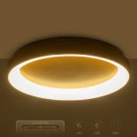 GLOBOSTAR® SALEM 61239 Μοντέρνο Φωτιστικό Οροφής LED 105W 12075lm 120° AC 220-240V IP20 Ρυθμιζόμενο Λευκό CCT με Χειριστήριο από 2700K έως 6000K Dimmable - Lumileds SMD Chip - Χρυσό - Μ60 x Π60 x Υ8.5cm - 3 Χρόνια Εγγύηση