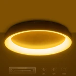 GLOBOSTAR® SALEM 61239 Μοντέρνο Φωτιστικό Οροφής LED 105W 12075lm 120° AC 220-240V IP20 Ρυθμιζόμενο Λευκό CCT με Χειριστήριο από 2700K έως 6000K Dimmable - Lumileds SMD Chip - Χρυσό - Μ60 x Π60 x Υ8.5cm - 3 Χρόνια Εγγύηση