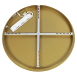 GLOBOSTAR® SALEM 61239 Μοντέρνο Φωτιστικό Οροφής LED 105W 12075lm 120° AC 220-240V IP20 Ρυθμιζόμενο Λευκό CCT με Χειριστήριο από 2700K έως 6000K Dimmable - Lumileds SMD Chip - Χρυσό - Μ60 x Π60 x Υ8.5cm - 3 Χρόνια Εγγύηση