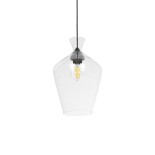 GLOBOSTAR® BOHEMIA 206-0040 Μοντέρνο Κρεμαστό Φωτιστικό Οροφής με Ντουί 1 x E27 AC 220-240V IP20 - Διάφανο - Μ20 x Π20 x Υ32cm