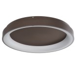 GLOBOSTAR® SALEM 61240 Μοντέρνο Φωτιστικό Οροφής LED 105W 12075lm 120° AC 220-240V IP20 Ρυθμιζόμενο Λευκό CCT με Χειριστήριο από 2700K έως 6000K Dimmable - Lumileds SMD Chip - Καφέ Ματ - Μ60 x Π60 x Υ9.5cm - 3 Χρόνια Εγγύηση
