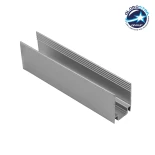 GloboStar® 70649 Αλουμίνια Βάση Στήριξης για Neon Flex 120° - Ασημί -Μ4.8 x Π1.4 x Υ1.3cm