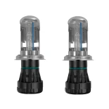 GLOBOSTAR® HID 84047 Λάμπα Xenon H4 H/L Super Vision Υψηλής Φωτεινότητας +30% 35W/70W 3500lm/7000lm 360° DC 12V Αδιάβροχο IP65 Ultra Ψυχρό Λευκό 8000K - Μ4.8 x Π4.8 x Υ10.2cm - Πακέτο 2 Τεμαχίων - 2 Χρόνια Εγγύηση