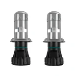 GLOBOSTAR® HID 84047 Λάμπα Xenon H4 H/L Super Vision Υψηλής Φωτεινότητας +30% 35W/70W 3500lm/7000lm 360° DC 12V Αδιάβροχο IP65 Ultra Ψυχρό Λευκό 8000K - Μ4.8 x Π4.8 x Υ10.2cm - Πακέτο 2 Τεμαχίων - 2 Χρόνια Εγγύηση