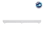 GLOBOSTAR® WALLBASE 77522 Γραμμική Μεταλλική Ροζέτα για Κρέμαση 3 Φωτιστικών - Λευκό - Μ50 x Π5 x Υ2cm