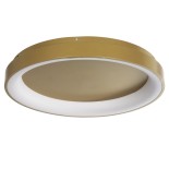 GLOBOSTAR® SALEM 61239 Μοντέρνο Φωτιστικό Οροφής LED 105W 12075lm 120° AC 220-240V IP20 Ρυθμιζόμενο Λευκό CCT με Χειριστήριο από 2700K έως 6000K Dimmable - Lumileds SMD Chip - Χρυσό - Μ60 x Π60 x Υ8.5cm - 3 Χρόνια Εγγύηση