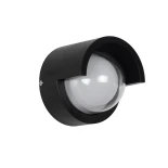 kelvo® NEXA KLV-101-0253 Φωτιστικό Τοίχου / Απλίκα LED 6W 360lm 180° AC 220-240V Αδιάβροχο IP65 Μπλε - Sanan SMD Chip & TÜV SÜD Driver - Μαύρο Ματ - Μ11 x Π9 x Υ11cm - 5 Χρόνια Εγγύηση