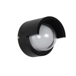 kelvo® NEXA KLV-101-0251 Φωτιστικό Τοίχου / Απλίκα LED 6W 480lm 180° AC 220-240V Αδιάβροχο IP65 Ultra Θερμό Λευκό 1800K - Sanan SMD Chip & TÜV SÜD Driver - Μαύρο Ματ - Μ11 x Π9 x Υ11cm - 5 Χρόνια Εγγύηση