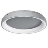 GLOBOSTAR® SALEM 61238 Μοντέρνο Φωτιστικό Οροφής LED 105W 12075lm 120° AC 220-240V IP20 Ρυθμιζόμενο Λευκό CCT με Χειριστήριο από 2700K έως 6000K Dimmable - Lumileds SMD Chip - Γκρι - Μ60 x Π60 x Υ8.5cm - 3 Χρόνια Εγγύηση
