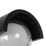 kelvo® NEXA KLV-101-0251 Φωτιστικό Τοίχου / Απλίκα LED 6W 480lm 180° AC 220-240V Αδιάβροχο IP65 Ultra Θερμό Λευκό 1800K - Sanan SMD Chip & TÜV SÜD Driver - Μαύρο Ματ - Μ11 x Π9 x Υ11cm - 5 Χρόνια Εγγύηση