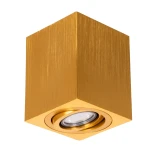 kelvo® AKIRA KLV-101-0031 Κινούμενο Φωτιστικό Downlight Σποτ για Λάμπα MR16 με Ντουί GU10 AC 220-240V IP20 - Χρυσό Βούρτσας - Μ8 x Π8 x Υ10cm