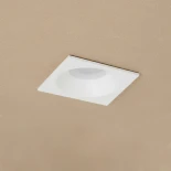 kelvo® EPSILON KLV-101-0048 Χωνευτό Φωτιστικό Downlight Σποτ Μπάνιου για Λάμπα MR16 με Ντουί GU10 AC 220-240V Αδιάβροχο IP65 - Λευκό Ματ - Μ8.5 x Π8.5 x Υ4.4cm / Q7.5cm x 7.5cm