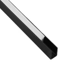 kelvo® NEONPRO KLV-101-0066 Βάση Στήριξης για Neon Flex - Μαύρο Ματ - Μ300 x Π0.8 x Υ1.3cm - Πακέτο 5 Τεμαχίων