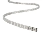 kelvo® NEONPRO KLV-101-0069 Εύκαμπτη Βάση Στήριξης για Neon Flex - Νίκελ Χρώμιο - Μ1000 x Π0.7 x Υ1.2cm - Ρολό 10 Μέτρων