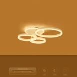 kelvo® VENOM KLV-101-0185 Φωτιστικό Οροφής LED 100W 10000lm 360° AC 220-240V IP20 Ρυθμιζόμενο Λευκό CCT με Χειριστήριο από 2700K έως 6000K Dimmable - Lumileds SMD Chip - Λευκό Ματ - Μ70 x Π40 x Υ16cm - 3 Χρόνια Εγγύηση