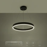 kelvo® VENOM KLV-101-0187 Κρεμαστό Φωτιστικό Οροφής LED 45W 4500lm 120° AC 220-240V IP20 Ρυθμιζόμενο Λευκό CCT με Χειριστήριο από 2700K έως 6000K Dimmable - Lumileds SMD Chip - Μαύρο Ματ - Μ60 x Π60 x Υ6.5cm - 3 Χρόνια Εγγύηση