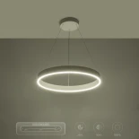 kelvo® VENOM KLV-101-0188 Κρεμαστό Φωτιστικό Οροφής LED 45W 4500lm 120° AC 220-240V IP20 Ρυθμιζόμενο Λευκό CCT με Χειριστήριο από 2700K έως 6000K Dimmable - Lumileds SMD Chip - Λευκό Ματ - Μ60 x Π60 x Υ6.5cm - 3 Χρόνια Εγγύηση