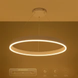 kelvo® VENOM KLV-101-0191 Κρεμαστό Φωτιστικό Οροφής LED 67W 6700lm 120° AC 220-240V IP20 Ρυθμιζόμενο Λευκό CCT με Χειριστήριο από 2700K έως 6000K Dimmable - Lumileds SMD Chip - Λευκό Ματ - Μ80 x Π80 x Υ6.5cm - 3 Χρόνια Εγγύηση