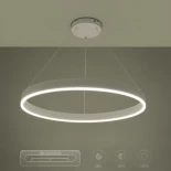 kelvo® VENOM KLV-101-0191 Κρεμαστό Φωτιστικό Οροφής LED 67W 6700lm 120° AC 220-240V IP20 Ρυθμιζόμενο Λευκό CCT με Χειριστήριο από 2700K έως 6000K Dimmable - Lumileds SMD Chip - Λευκό Ματ - Μ80 x Π80 x Υ6.5cm - 3 Χρόνια Εγγύηση