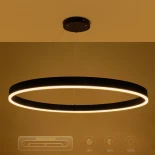 kelvo® VENOM KLV-101-0193 Κρεμαστό Φωτιστικό Οροφής LED 75W 7500lm 120° AC 220-240V IP20 Ρυθμιζόμενο Λευκό CCT με Χειριστήριο από 2700K έως 6000K Dimmable - Lumileds SMD Chip - Μαύρο Ματ - Μ100 x Π100 x Υ6.5cm - 3 Χρόνια Εγγύηση