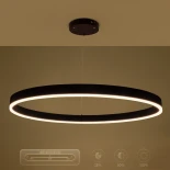 kelvo® VENOM KLV-101-0193 Κρεμαστό Φωτιστικό Οροφής LED 75W 7500lm 120° AC 220-240V IP20 Ρυθμιζόμενο Λευκό CCT με Χειριστήριο από 2700K έως 6000K Dimmable - Lumileds SMD Chip - Μαύρο Ματ - Μ100 x Π100 x Υ6.5cm - 3 Χρόνια Εγγύηση