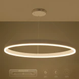 kelvo® VENOM KLV-101-0194 Κρεμαστό Φωτιστικό Οροφής LED 75W 7500lm 120° AC 220-240V IP20 Ρυθμιζόμενο Λευκό CCT με Χειριστήριο από 2700K έως 6000K Dimmable - Lumileds SMD Chip - Λευκό Ματ - Μ100 x Π100 x Υ6.5cm - 3 Χρόνια Εγγύηση