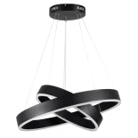 kelvo® VENOM KLV-101-0196 Κρεμαστό Φωτιστικό Οροφής LED 75W 7500lm 120° AC 220-240V IP20 Ρυθμιζόμενο Λευκό CCT με Χειριστήριο από 2700K έως 6000K Dimmable - Lumileds SMD Chip - Μαύρο Ματ - Μ60 x Π60 x Υ40cm - 3 Χρόνια Εγγύηση