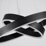 kelvo® VENOM KLV-101-0196 Κρεμαστό Φωτιστικό Οροφής LED 75W 7500lm 120° AC 220-240V IP20 Ρυθμιζόμενο Λευκό CCT με Χειριστήριο από 2700K έως 6000K Dimmable - Lumileds SMD Chip - Μαύρο Ματ - Μ60 x Π60 x Υ40cm - 3 Χρόνια Εγγύηση