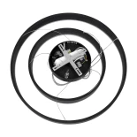 kelvo® VENOM KLV-101-0196 Κρεμαστό Φωτιστικό Οροφής LED 75W 7500lm 120° AC 220-240V IP20 Ρυθμιζόμενο Λευκό CCT με Χειριστήριο από 2700K έως 6000K Dimmable - Lumileds SMD Chip - Μαύρο Ματ - Μ60 x Π60 x Υ40cm - 3 Χρόνια Εγγύηση