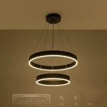 kelvo® VENOM KLV-101-0196 Κρεμαστό Φωτιστικό Οροφής LED 75W 7500lm 120° AC 220-240V IP20 Ρυθμιζόμενο Λευκό CCT με Χειριστήριο από 2700K έως 6000K Dimmable - Lumileds SMD Chip - Μαύρο Ματ - Μ60 x Π60 x Υ40cm - 3 Χρόνια Εγγύηση